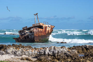 old fishing boat in the sea