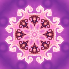 kaleidoscope purple geometric pattern abstract. art style.