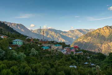 Fototapeta premium Kalpa town ,Himachal Pradesh,India