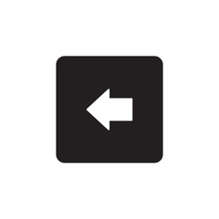 Left arrow icon symbol vector