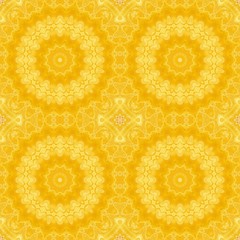 pattern yellow geometric kaleidoscope symmetry. mandala vintage.