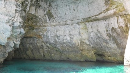 Qredi, Malta, sailing inside the blue grotto cave