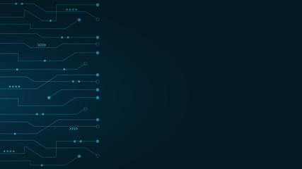 Abstract geometric Circuit connect lines and dots.Simple technology graphic background.Illustration Vector design Network technology and Connection concept.