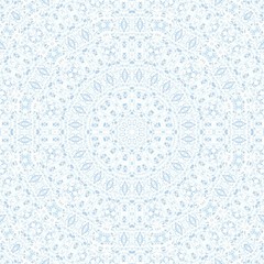 Fototapeta na wymiar abstract blue ice pattern symmetry. seamless illustration.