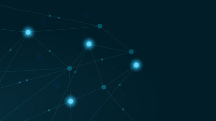 Fototapeta premium Abstract geometric Circuit connect lines and dots.Simple technology graphic background.Illustration Vector design Network technology and Connection concept.