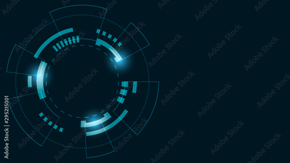 Aufkleber Abstract Digital Technology Cycle background.Business growth transformation to digital and Successful financial technology.