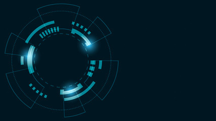 Abstract Digital Technology Cycle background.Business growth transformation to digital and Successful financial technology.