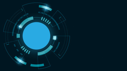 Abstract Digital Technology Cycle background.Business growth transformation to digital and Successful financial technology.
