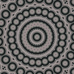 black floral darkness pattern kaleidoscope. motif mandala.