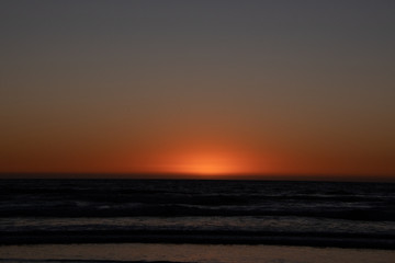 Sunset over the Ocean Blue
