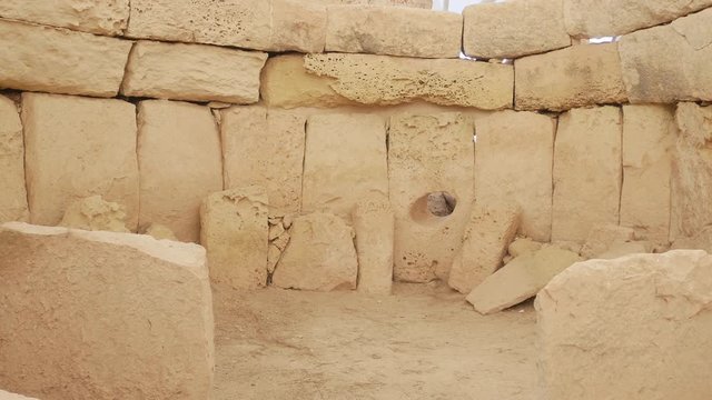Hagar Qim, Malta, inside the megalithic temple complex