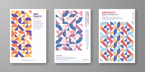 Obraz premium Retro geometric covers design. Abstract background with three option can us for poster, cover, and others