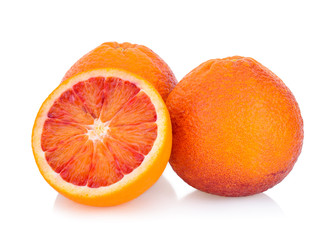 Blood orange isolated on white background