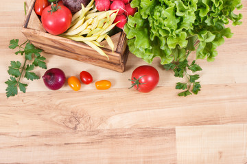 Healthy vegetables containing minerals and vitamins. Best food for slimming and dieting