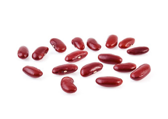 red beans isolated on the white background.