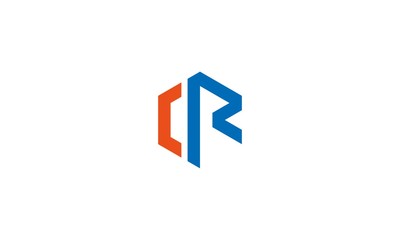 c r abstract business logo