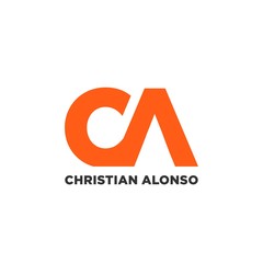 Initial letter ca or ac logo icon vector