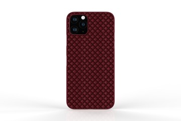 Phone case on isolated white background. Mobile cover for montage or your design. 3d illustration
