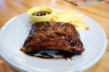 pork ribs, grilled pork or Barbecued pork