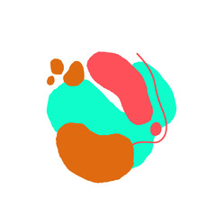 Abstract modern form bright color. Hand drawn naive style.Template for the design of a logo, flyer or presentation.