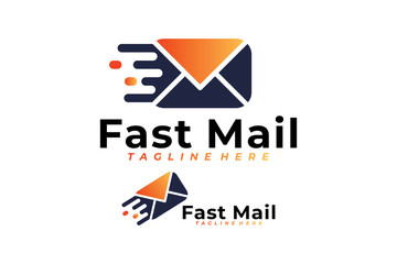 Fast mail logo icon vector isolated