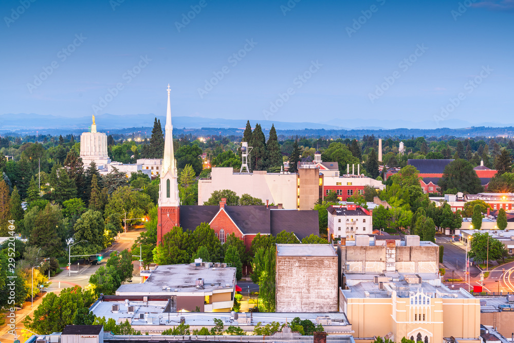 Wall mural salem, oregon, usa downtown city skyline