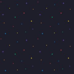 Seamless pattern with colorful stars. Children's print. Packaging, wallpaper, textiles.