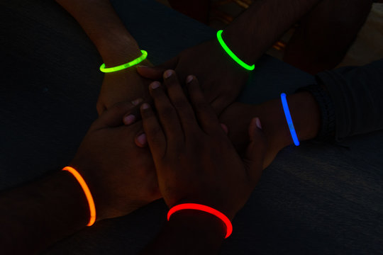 Multicolor reflective friendship wristbands
