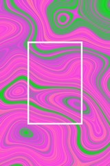 Abstract hypnotic poster background and liquid design, purple green.