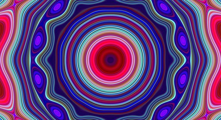 Psychedelic symmetry abstract pattern and hypnotic background, swirl.