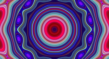 Psychedelic symmetry abstract pattern and hypnotic background, swirl.