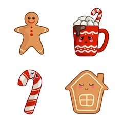 vector kawaii Christmas collection