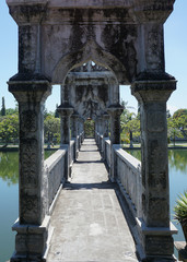 Visiting Taman Ujung Royal palace in Bali Indonesia