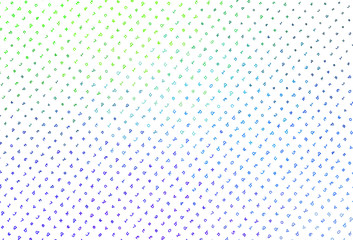 Light Blue, Green vector template with isolated letters.