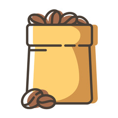 Tea Coffee Outline Color Icons 