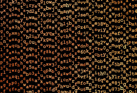 Dark Orange vector template with isolated letters.