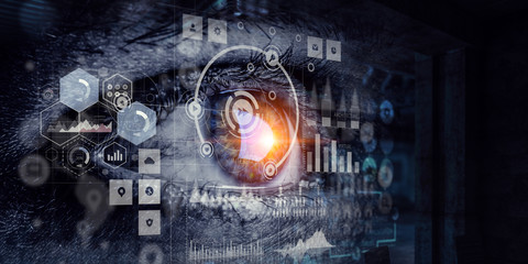 Abstract high tech eye concept