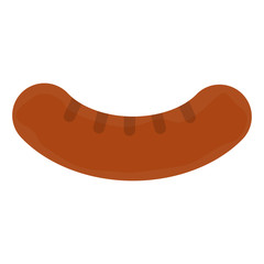 Isolated sausage icon over a white background - Vector illustration