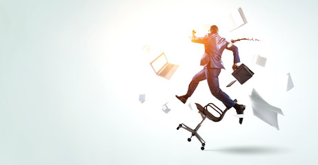 He is a big boss. Mixed media