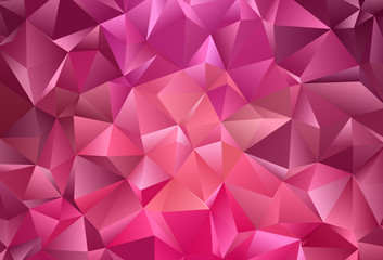 Light Pink vector template with crystals, triangles.