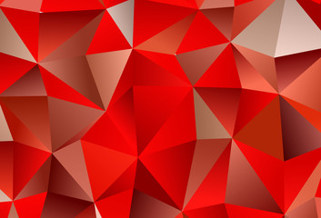 Light Red vector pattern with polygonal style.