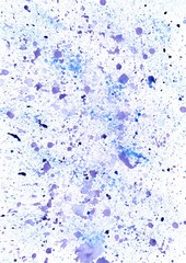 white light and dark blue and purple winter texture and background with small dots and spots like spray drawn and messy by watercolor paints
