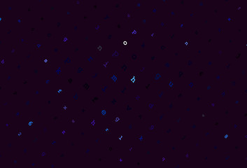 Light Pink, Blue vector backdrop with english symbols.