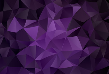 Naklejka premium Dark Pink vector polygonal background.