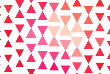 Light Red vector background with triangles.