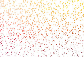 Light Red, Yellow vector background with small and big stars.
