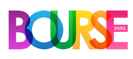Bannière typographique vecteur BOURSE