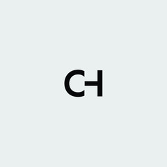 CH letter logo icon vector Free