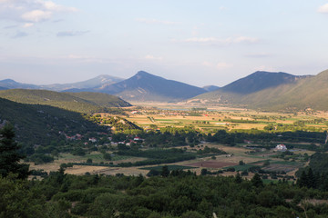 Fototapeta na wymiar view of the mountain region of Greece, Thessaly