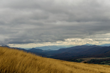 Bieszczady panorama z połoniny Wetlińskiej